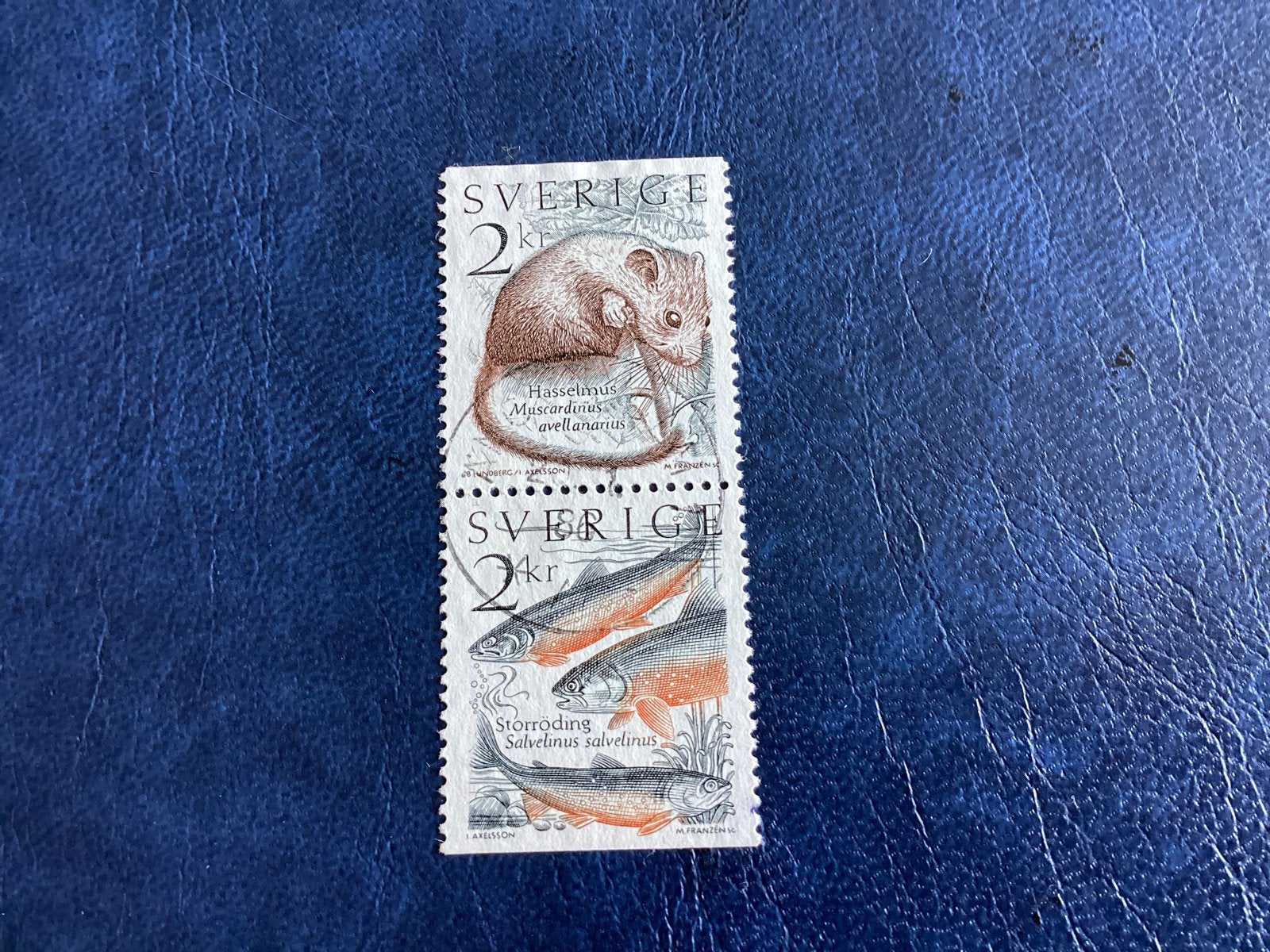 Zwedden 1985- Mi.1322/23 Hazelmuis en Beekridder (2kr), Ophalen of Verzenden, Zweden, Gestempeld