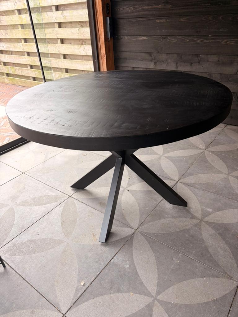 Ronde eettafel, Huis en Inrichting, Tafels | Eettafels, Ophalen of Verzenden, Vier personen, Rond, 100 tot 150 cm