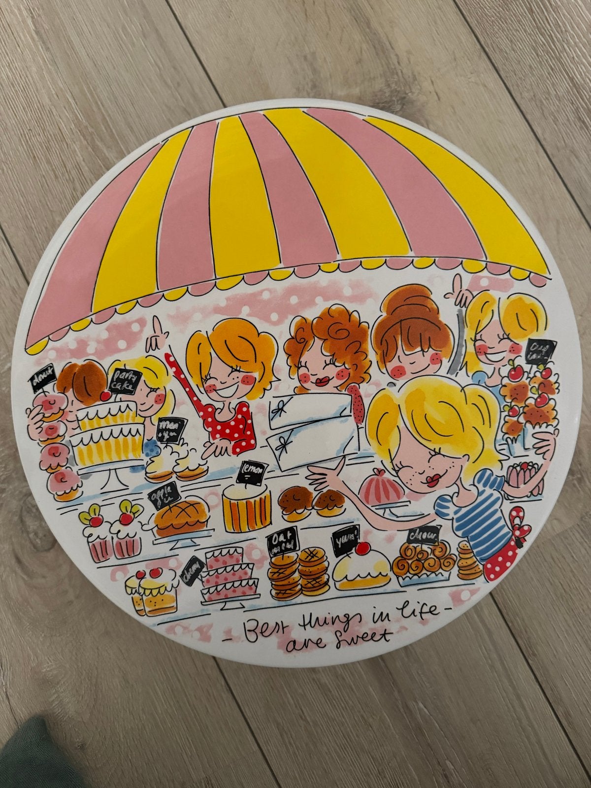 Blond Amsterdam taartplateau met taartschep, Keramiek, Overige typen, Ophalen of Verzenden, Zo goed als nieuw