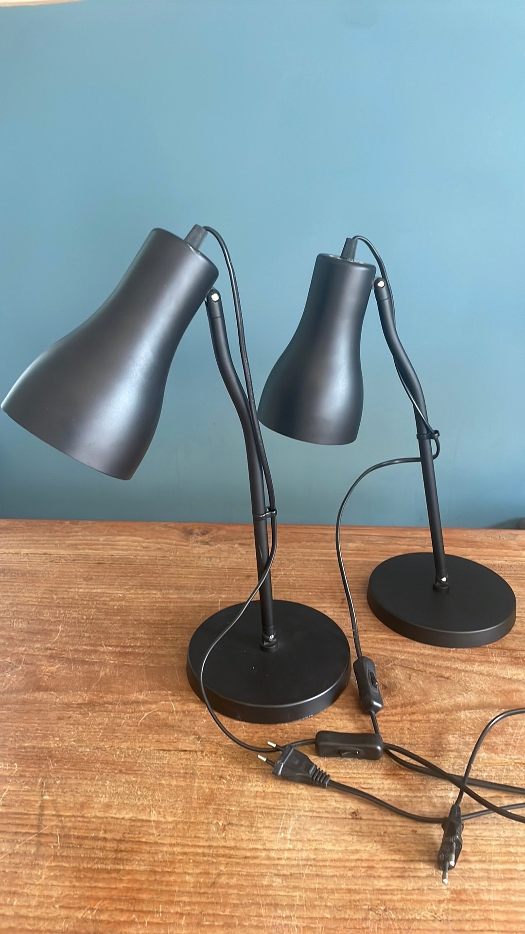 Set bureaulampjes, 48 cm, Zo goed als nieuw, Zwart, IKEA