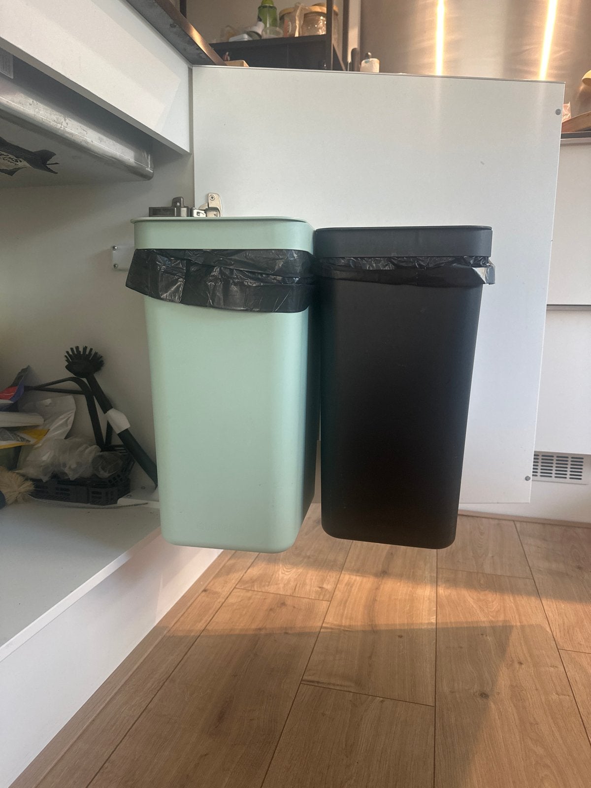 Brabantia Inbouwsysteem Sort & Go 2x12 L, Kunststof, Ophalen of Verzenden, 5 – 50, 20 tot 30 liter