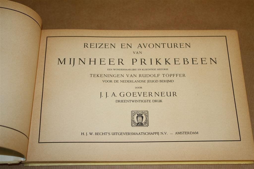 Reizen en avonturen van mijnheer Prikkebeen., Eén stripboek, Ophalen of Verzenden, Gelezen