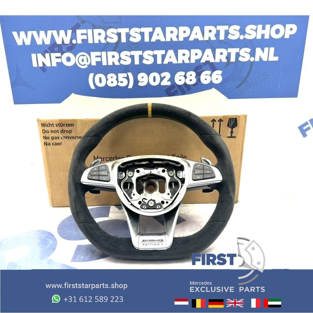 W205 C63 W253 GLC63 AMG STUUR EDITION 1 GELE STIK C GLC 63 K, Gebruikt, -, Ophalen of Verzenden, -