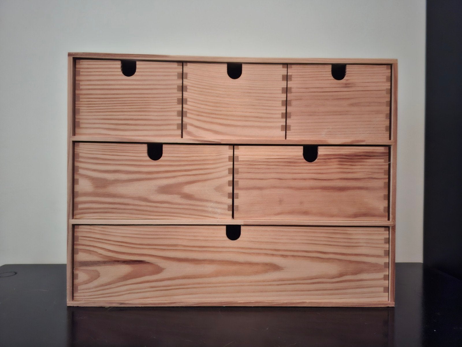 Houten ladekastje met 5 laden - grenenhout, Huis en Inrichting, Ophalen, Minder dan 50 cm, Gebruikt, 5 laden of meer