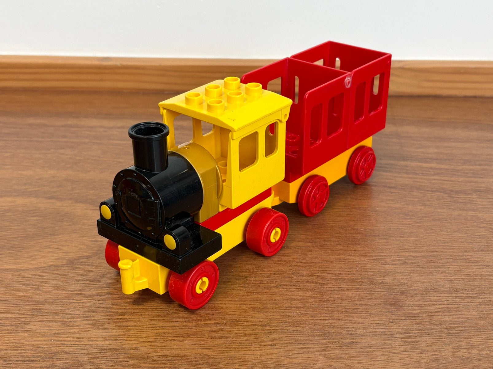 Duplo duwtrein met wagon 6, Ophalen of Verzenden, Zo goed als nieuw, Complete set, Duplo
