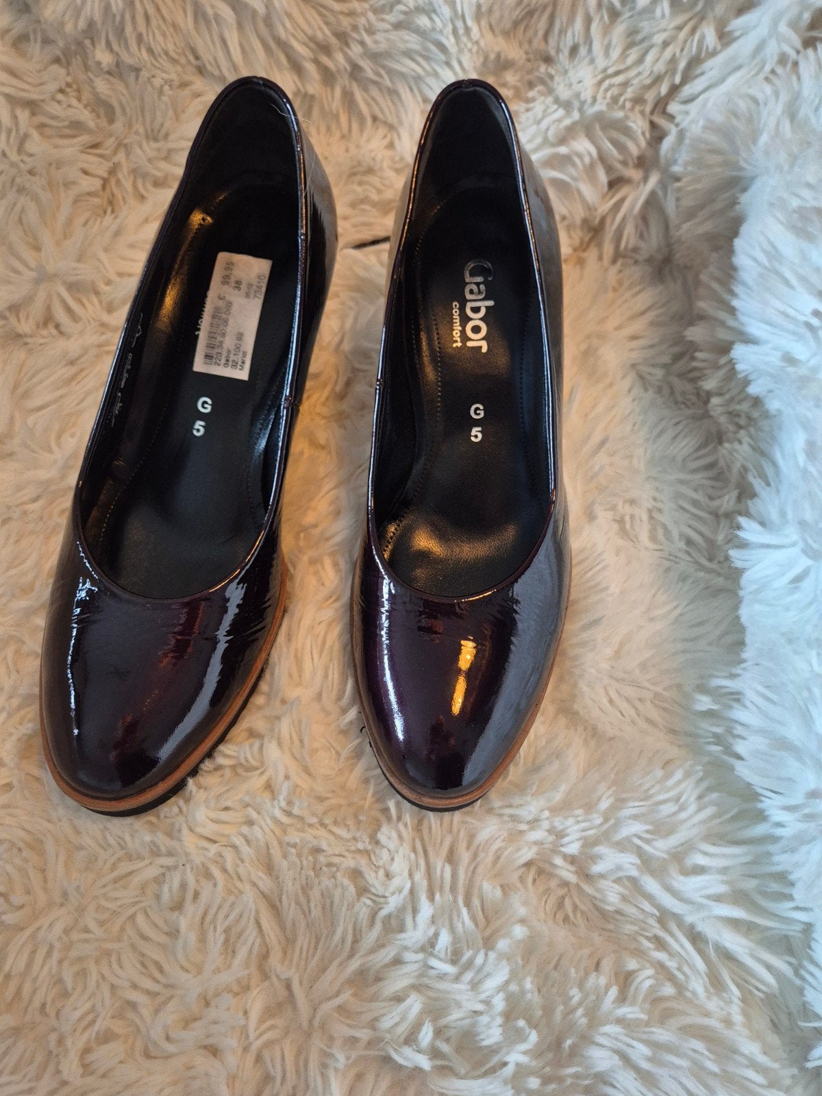 Gabor Merlot Lakleren Pumps Maat 38, Pumps, Gabor, Ophalen of Verzenden, Zo goed als nieuw