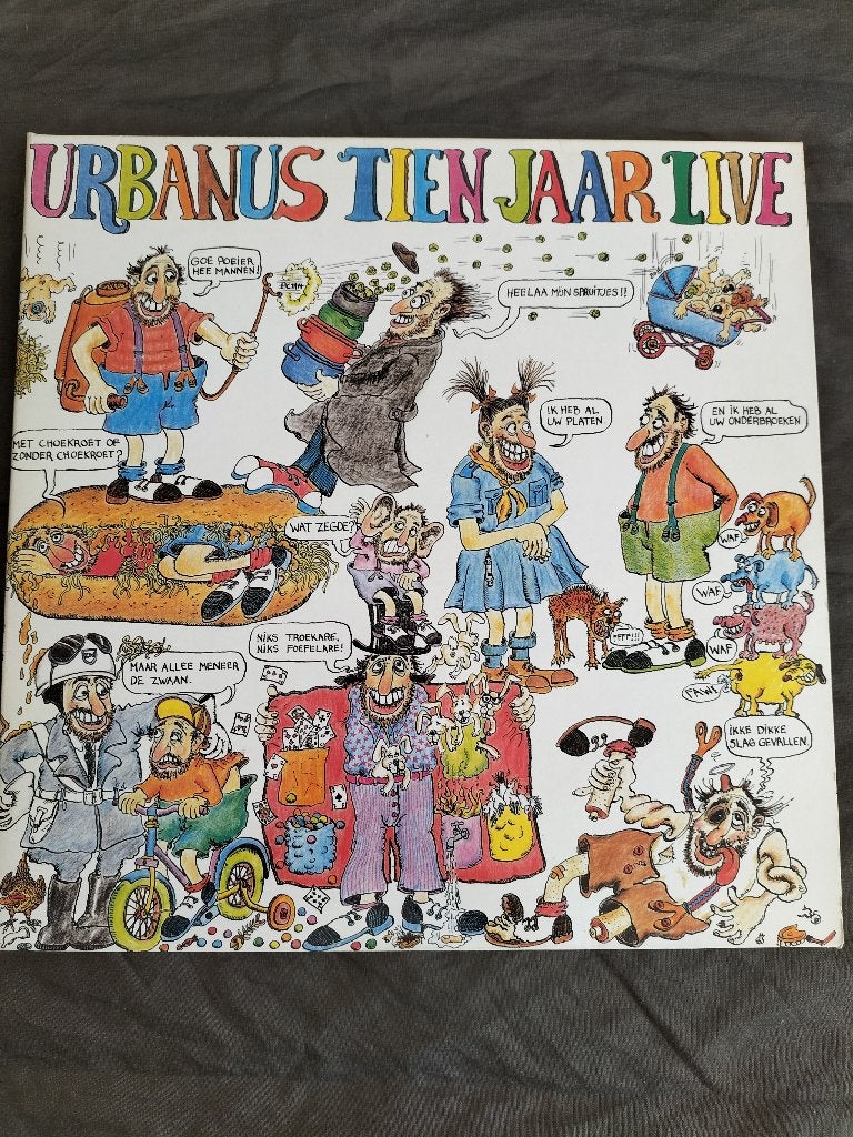 Urbanus Tien Jaar Live / 3-dubbel LP, Gebruikt, Overige genres, Ophalen of Verzenden, 12 inch