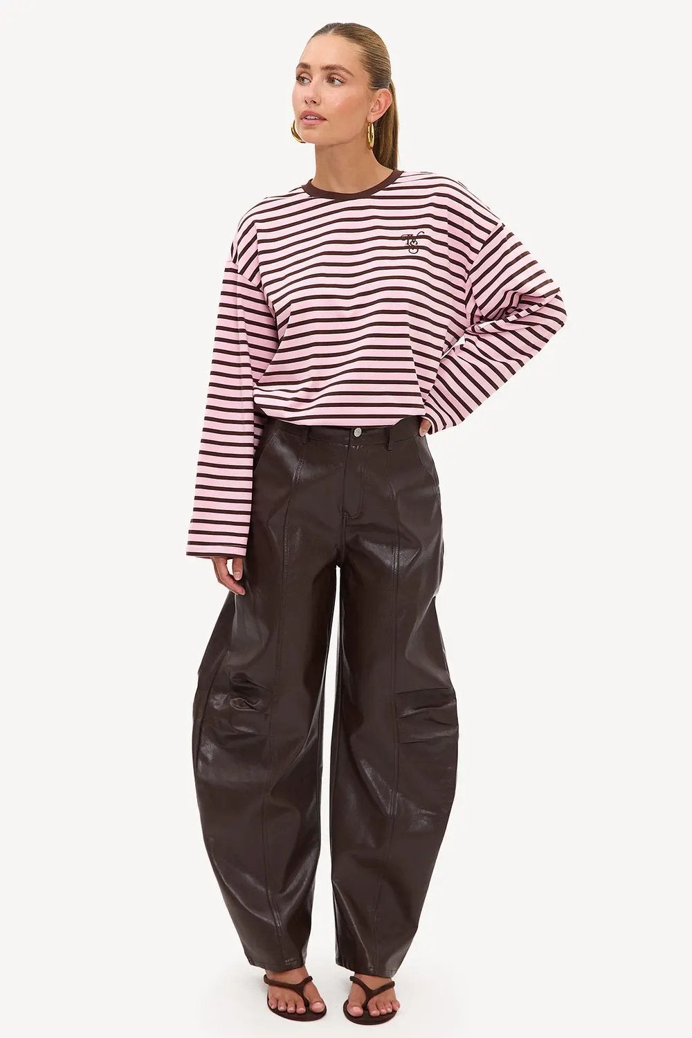 Loavies leren broek bruin maat S met kaartje, Kleding | Dames, Ophalen of Verzenden, Nieuw