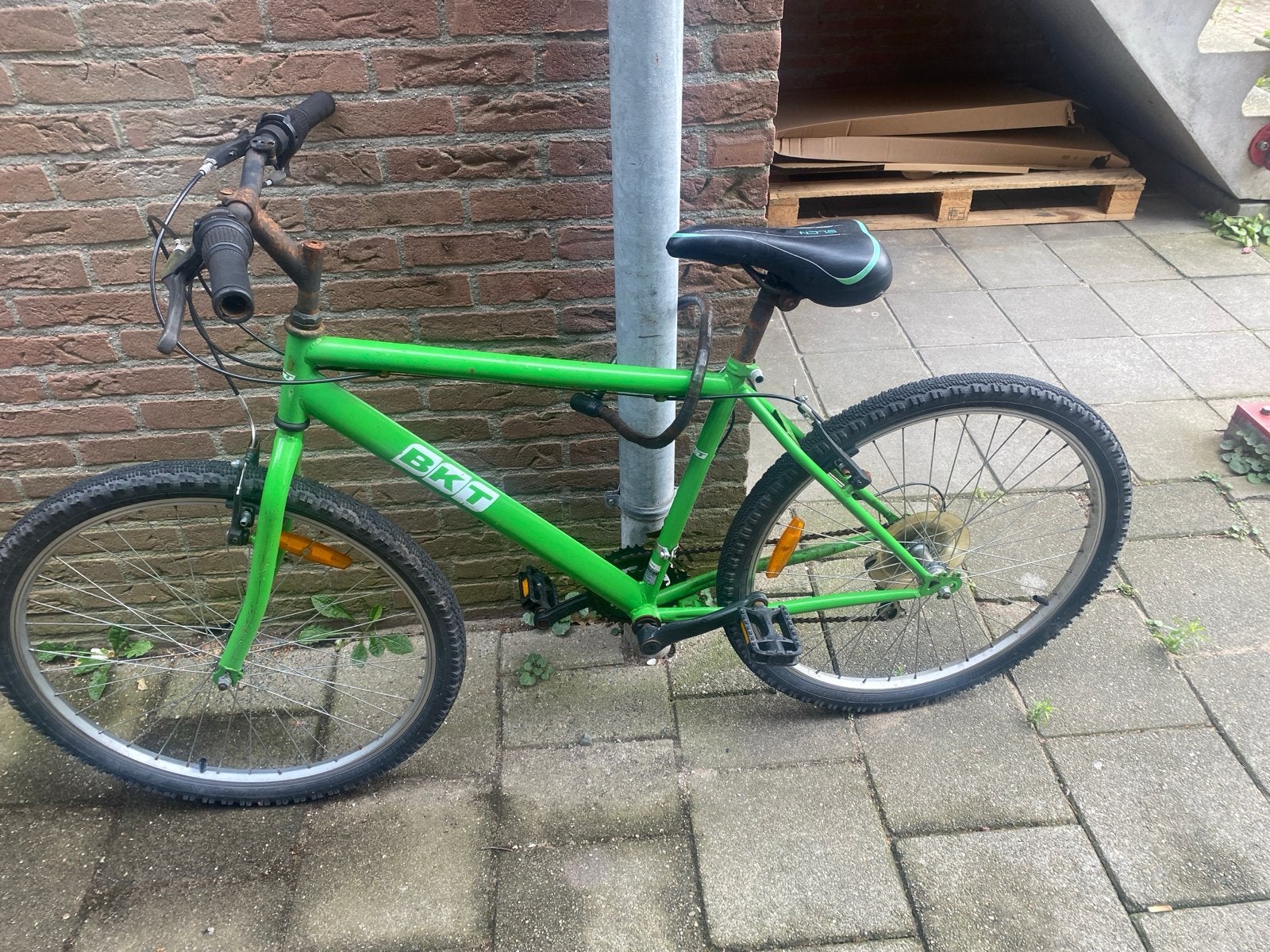Groene BKT Mountainbike - Gebruikt, Gebruikt, Geen vering, 53 tot 57 cm, Ophalen