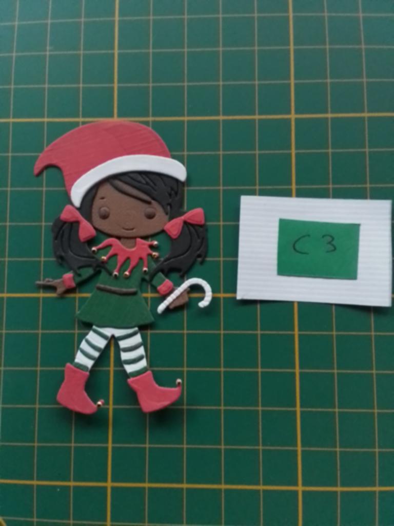 C3 Stansjes kerst elf met stokje, Ophalen of Verzenden, Nieuw, Kerst, Overige typen