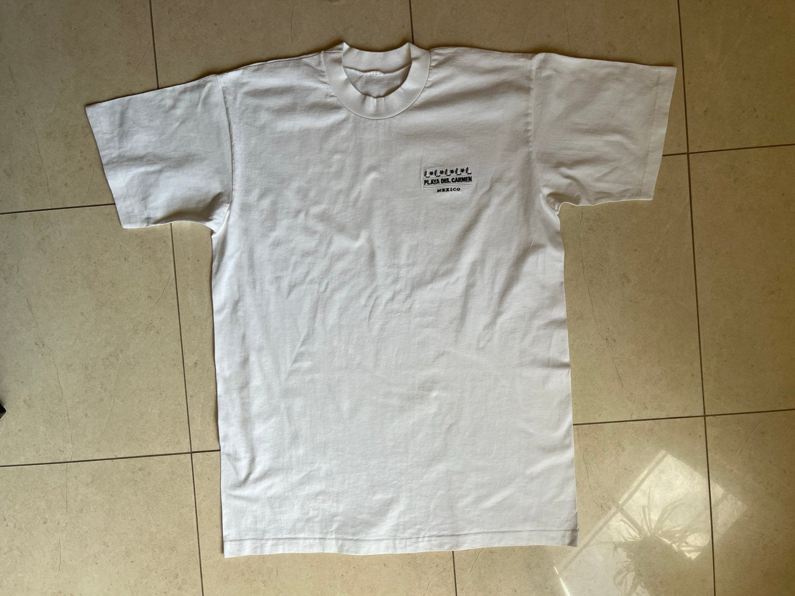 Shirt wit playa del carmen Mexico mt. XL, Ophalen of Verzenden, Zo goed als nieuw, Maat 56/58 (XL), Wit