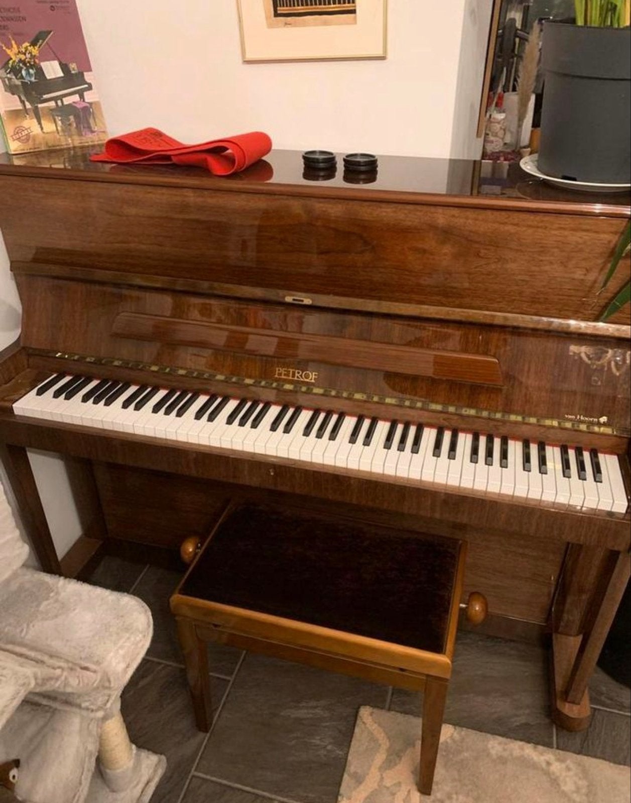 Petrof Piano - Klassiek Houten Model, Ophalen, Gebruikt, Bruin, Piano