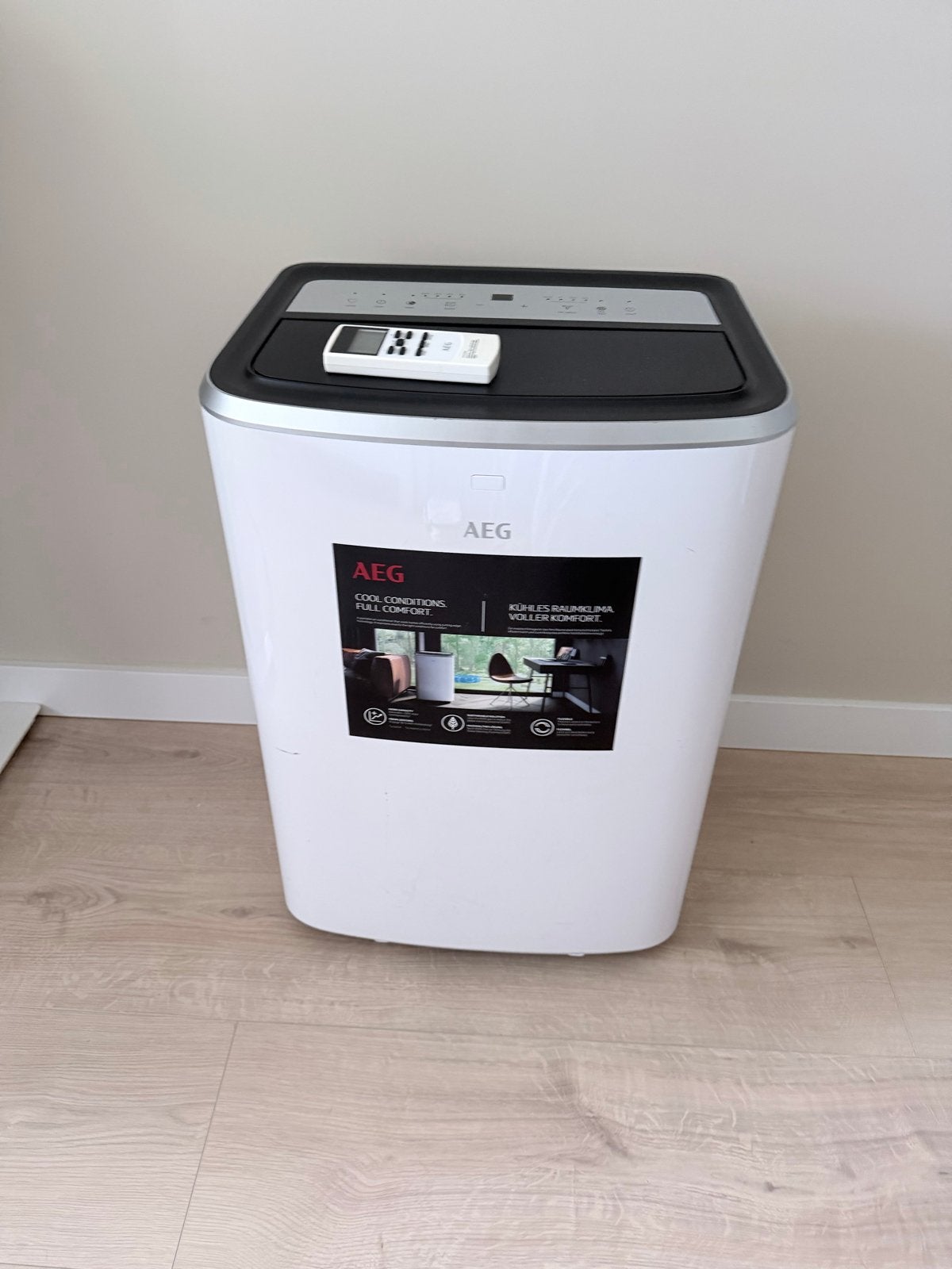 AEG Mobiele Airco met Extra Lange Luchtafvoerslang, Minder dan 60 m³, 3 snelheden of meer, Ophalen of Verzenden, Zo goed als nieuw