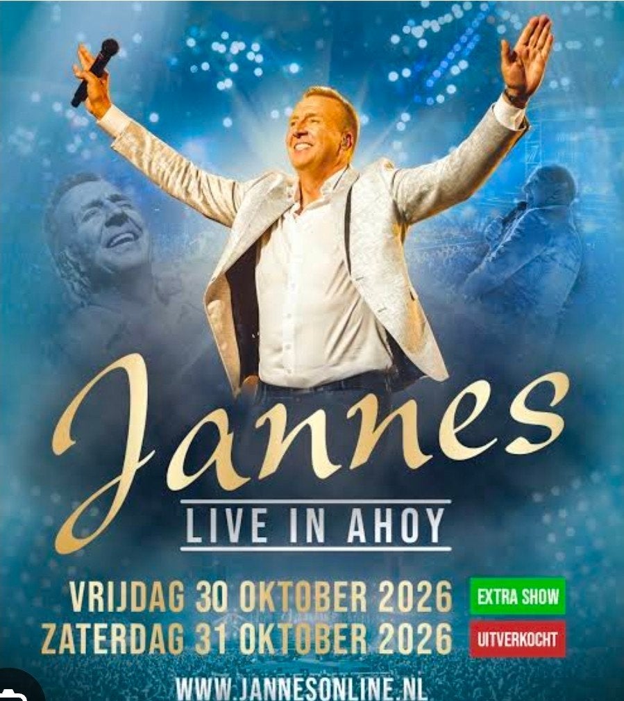 Concert Jannes 31 oktober Ahoy, Twee personen, Oktober