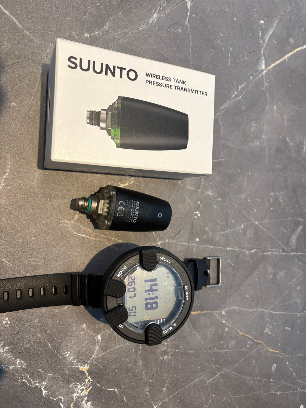 Suunto Duikcomputer met Wireless Tank Pressure Transmitter, Watersport en Boten, Ophalen of Verzenden, Gebruikt, Duikcomputer