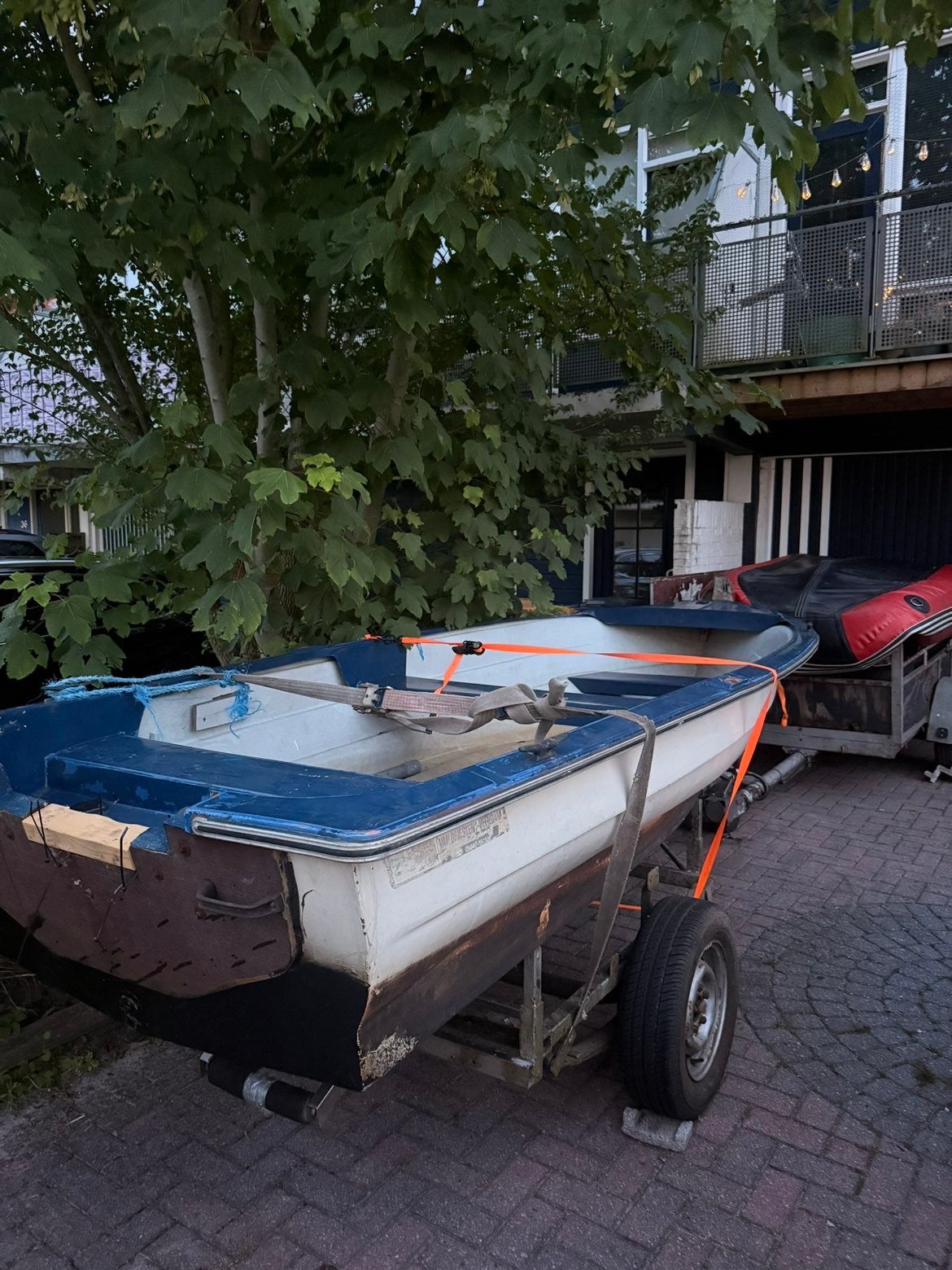 boot met trailer en 7.5 pk motor bieden!, Gebruikt, Minder dan 15 m², Overige typen, Ophalen of Verzenden