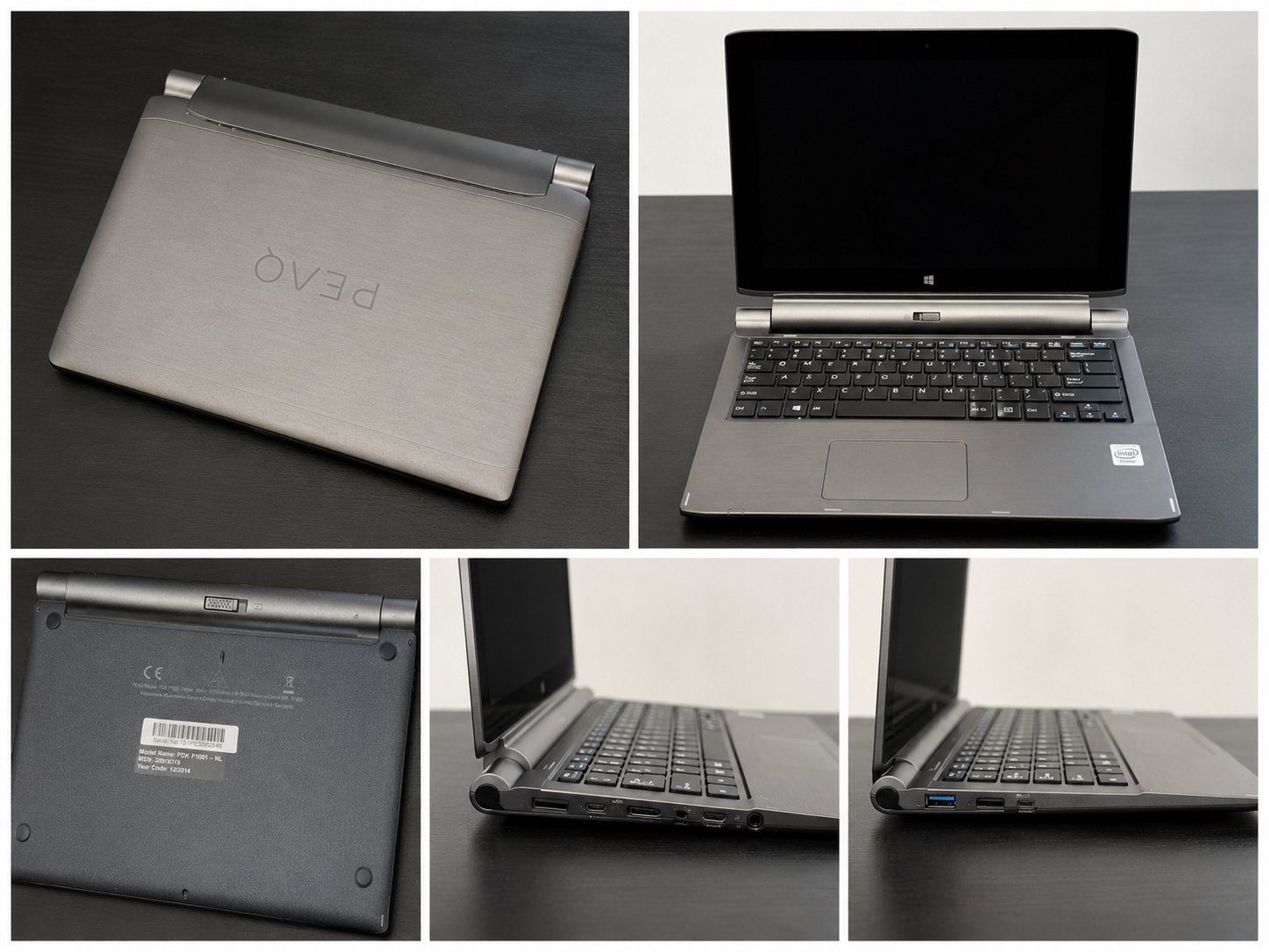 PEAQ P1001-NL 2-in-1 laptop/tablet - Windows - Compact, Gebruikt, Minder dan 4 GB, Qwerty, Minder dan 2 Ghz