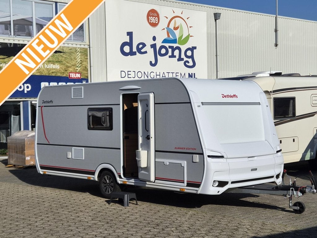 Dethleffs Summer Edition 500 QSK - Stapelbed -, Serviceluik, Bedrijf, Treinzit, Dwarsbed