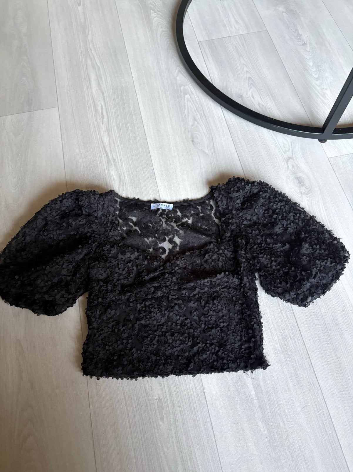 Top van Loavies, Verzenden, Zo goed als nieuw, Zwart, Korte mouw