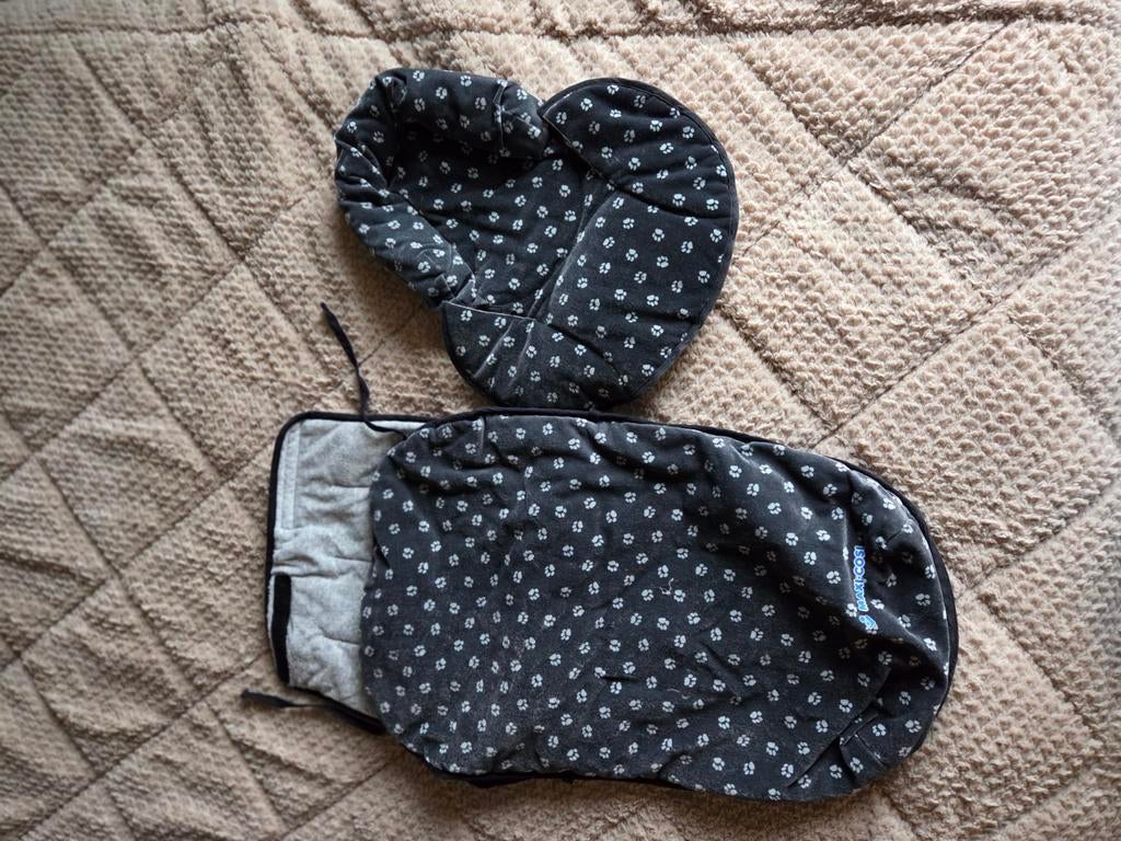 Voetenzak en hoofdsteun voor kinderwagen/maxi-cosi, Ophalen of Verzenden, Gebruikt