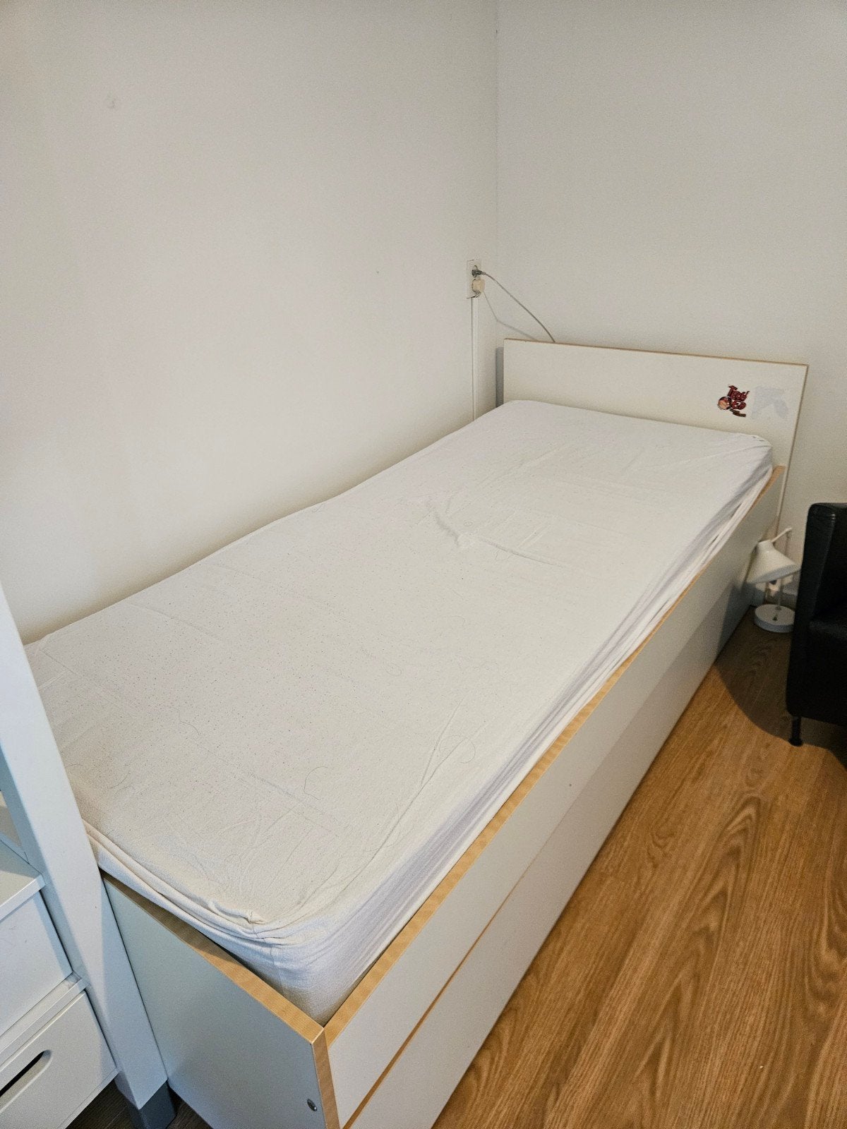 Ikea Robin uitschuifbaar bed met matrassen (optioneel), Huis en Inrichting, Slaapkamer | Bedden, Eenpersoons, Wit, Ophalen of Verzenden