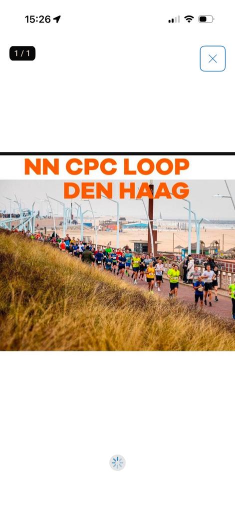 Startbewijs halve marathon cpc den haag, Eén persoon, Maart