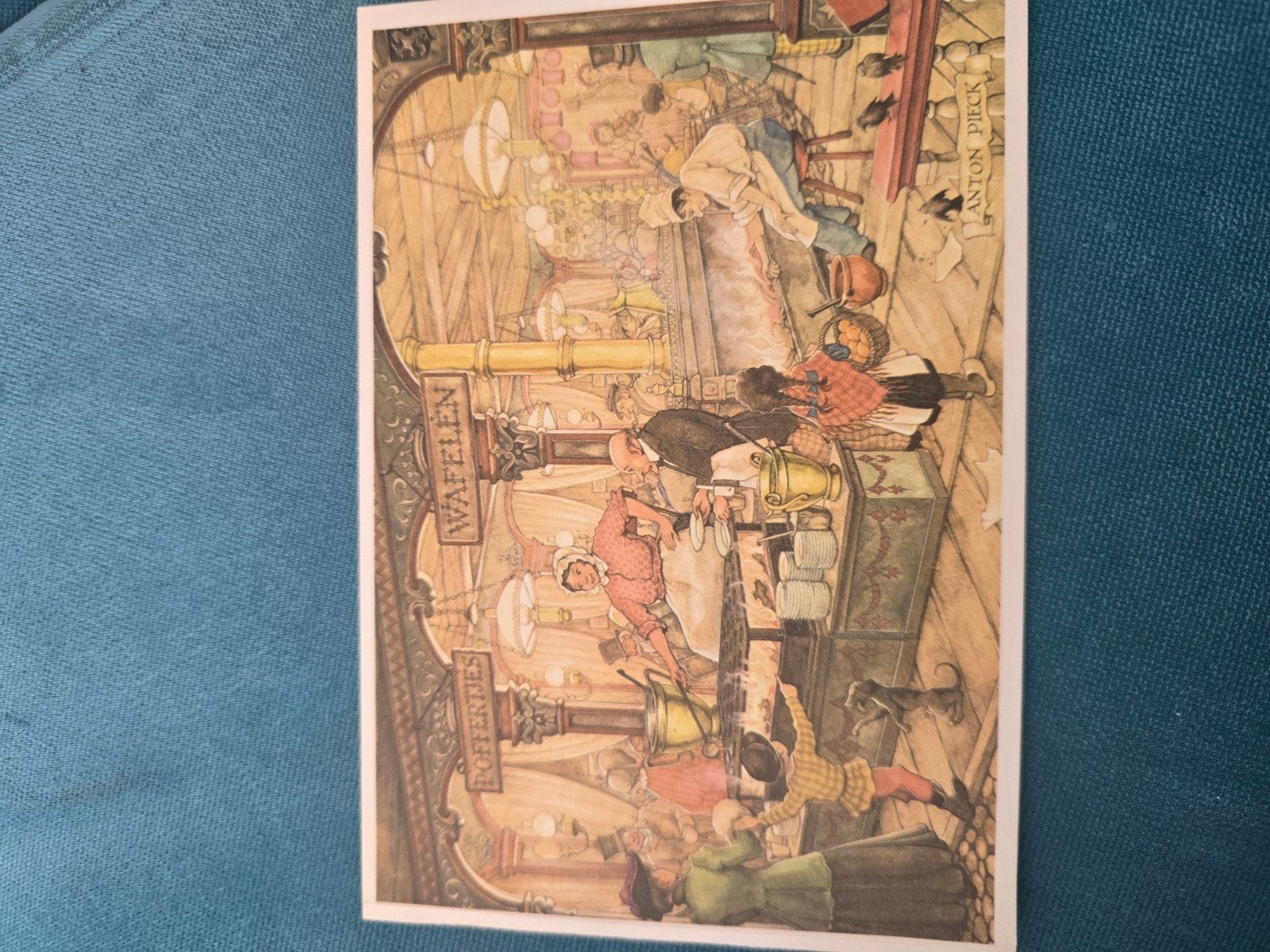 Anton Pieck Poffertjes en Wafelen Kaart, Verzamelen, Ophalen of Verzenden, 1960 tot 1980, Gelopen