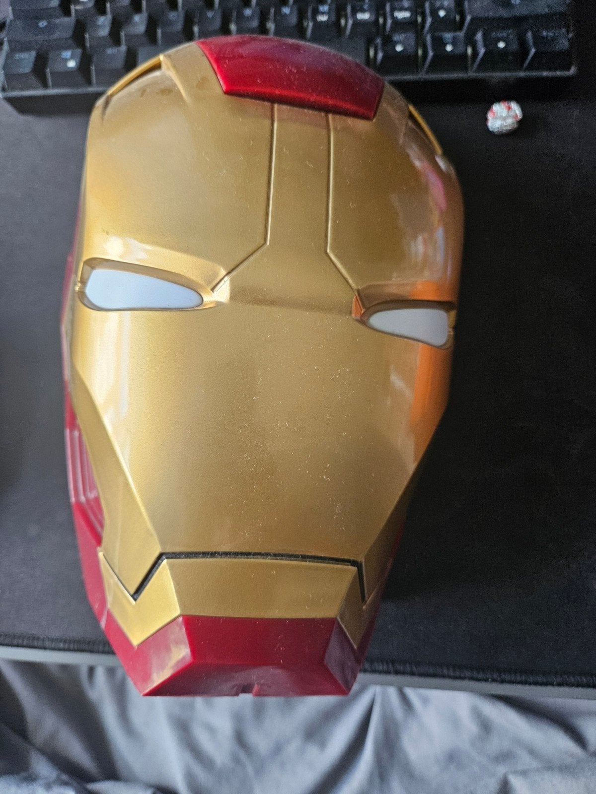 Iron Man Masker Wandlamp - Lichtgevend Marvel Decoratie, Ophalen of Verzenden, Zo goed als nieuw, Meerkleurig, Kunststof
