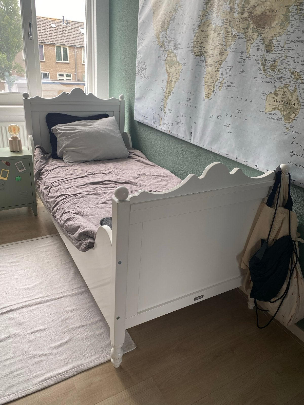 Bopita Belle 1-persoons bed met lattenbodem en matras, Kinderen en Baby's, Kinderkamer | Bedden, Ophalen, 85 tot 100 cm, Gebruikt