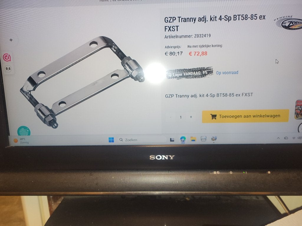 shovelhead trans adjustment plate .  NEW, Motoren, Ophalen of Verzenden, Nieuw