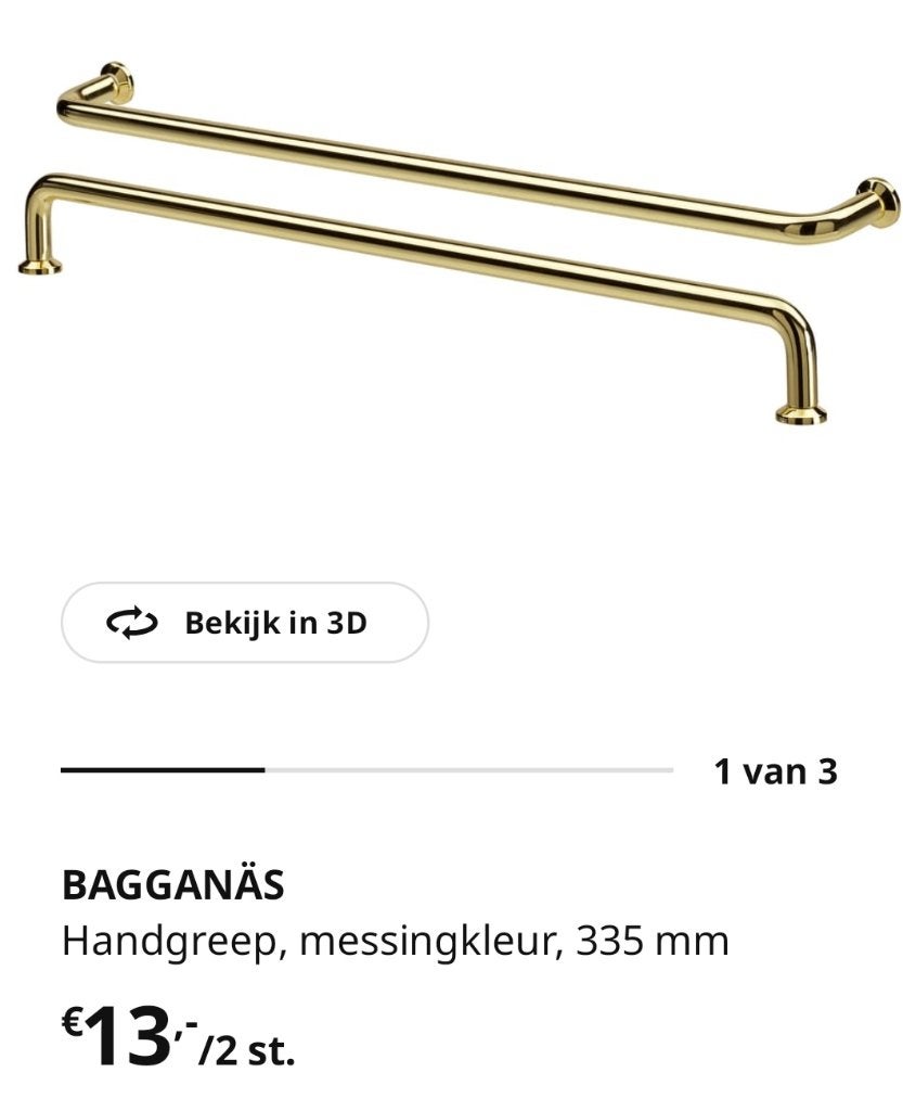 Handgreep Ikea Pax Bagganäs, Ophalen of Verzenden, Zo goed als nieuw