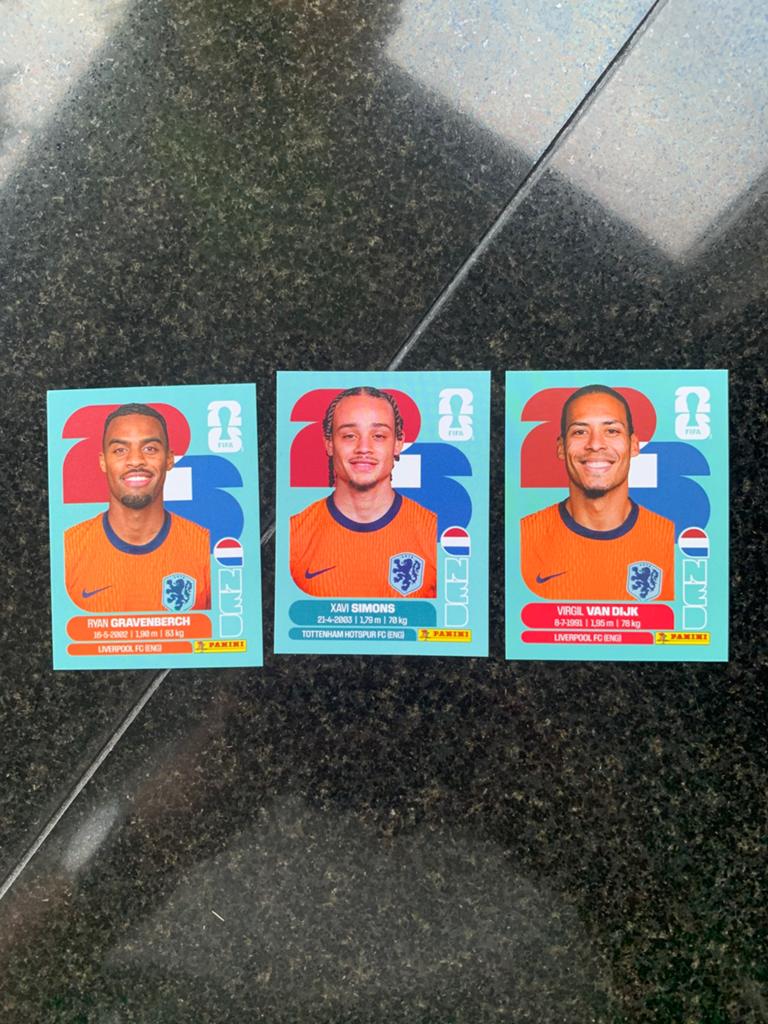 Nederland (WK 2026 Panini stickers), Ophalen of Verzenden, Zo goed als nieuw, Meerdere stickers