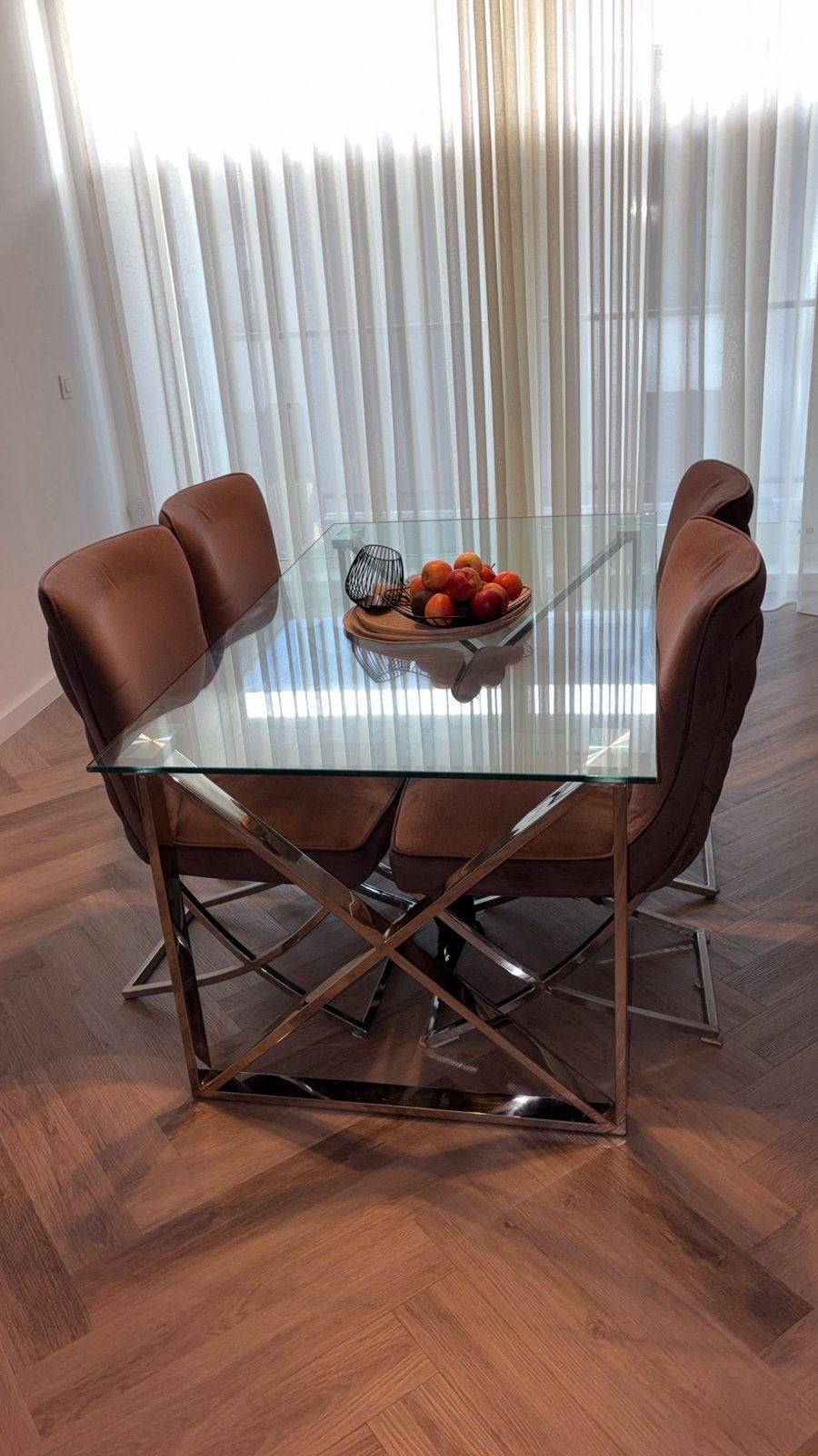 Set van eettafel met stoelen, Ophalen, Gebruikt, 50 tot 100 cm, 150 tot 200 cm