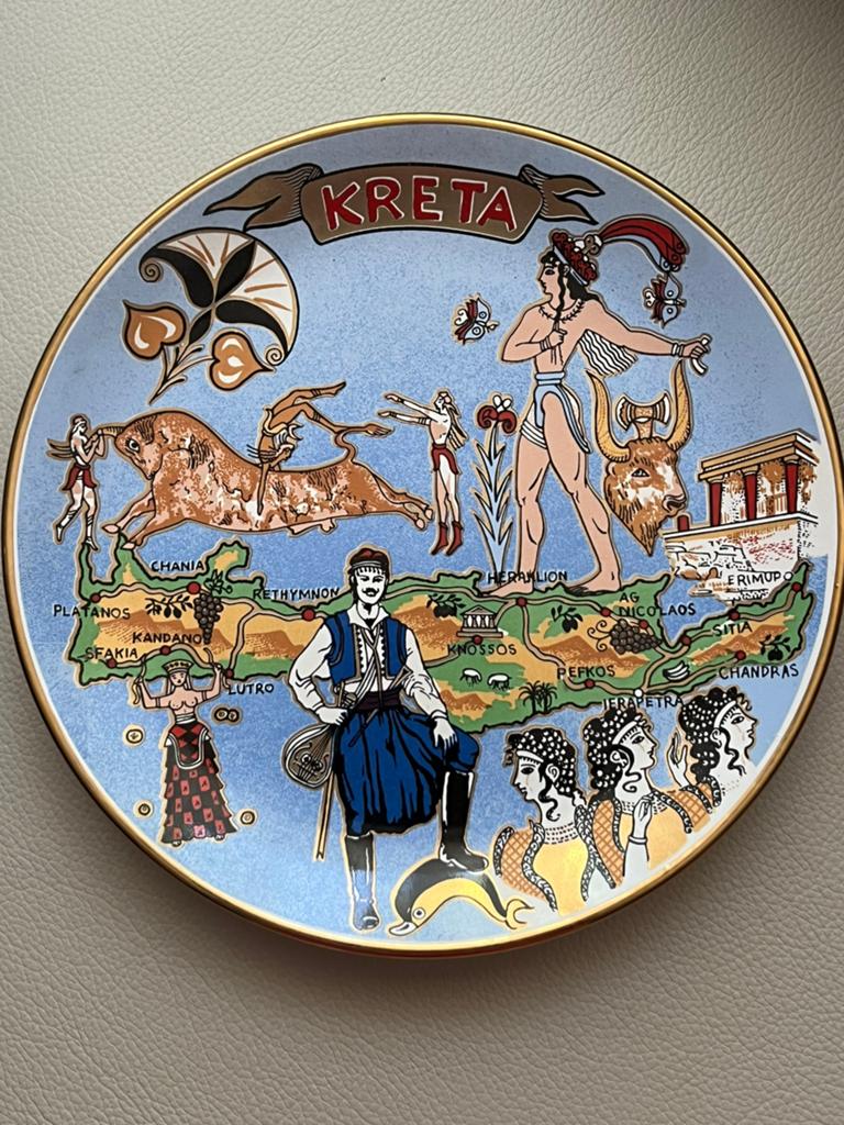 Wandbord kreta, Antiek en Kunst, Antiek | Wandborden en Tegels, Ophalen of Verzenden
