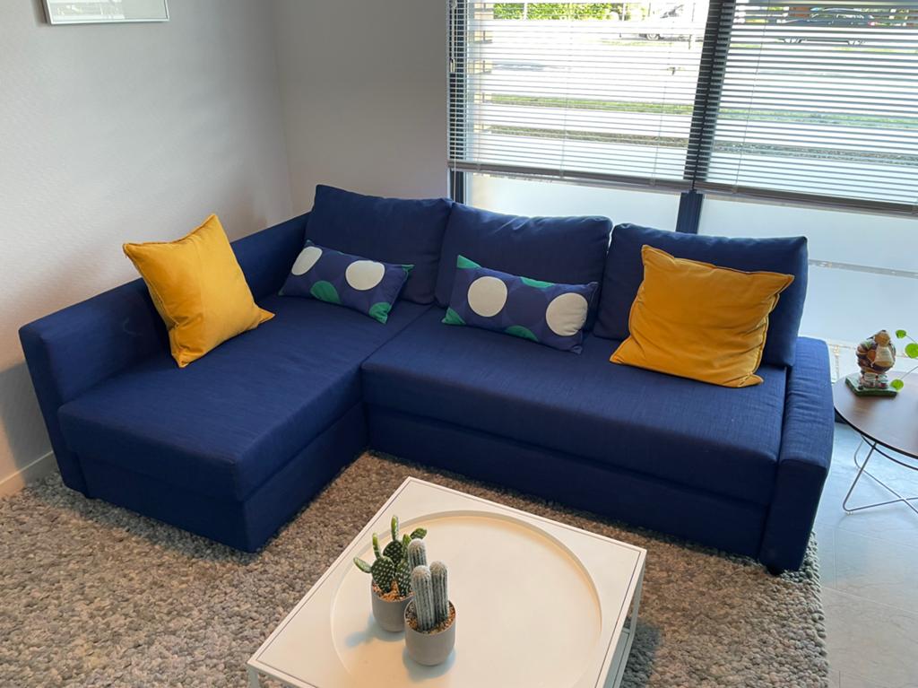Slaapbank ikea SKIFTEBO blue, Ophalen of Verzenden, Zo goed als nieuw