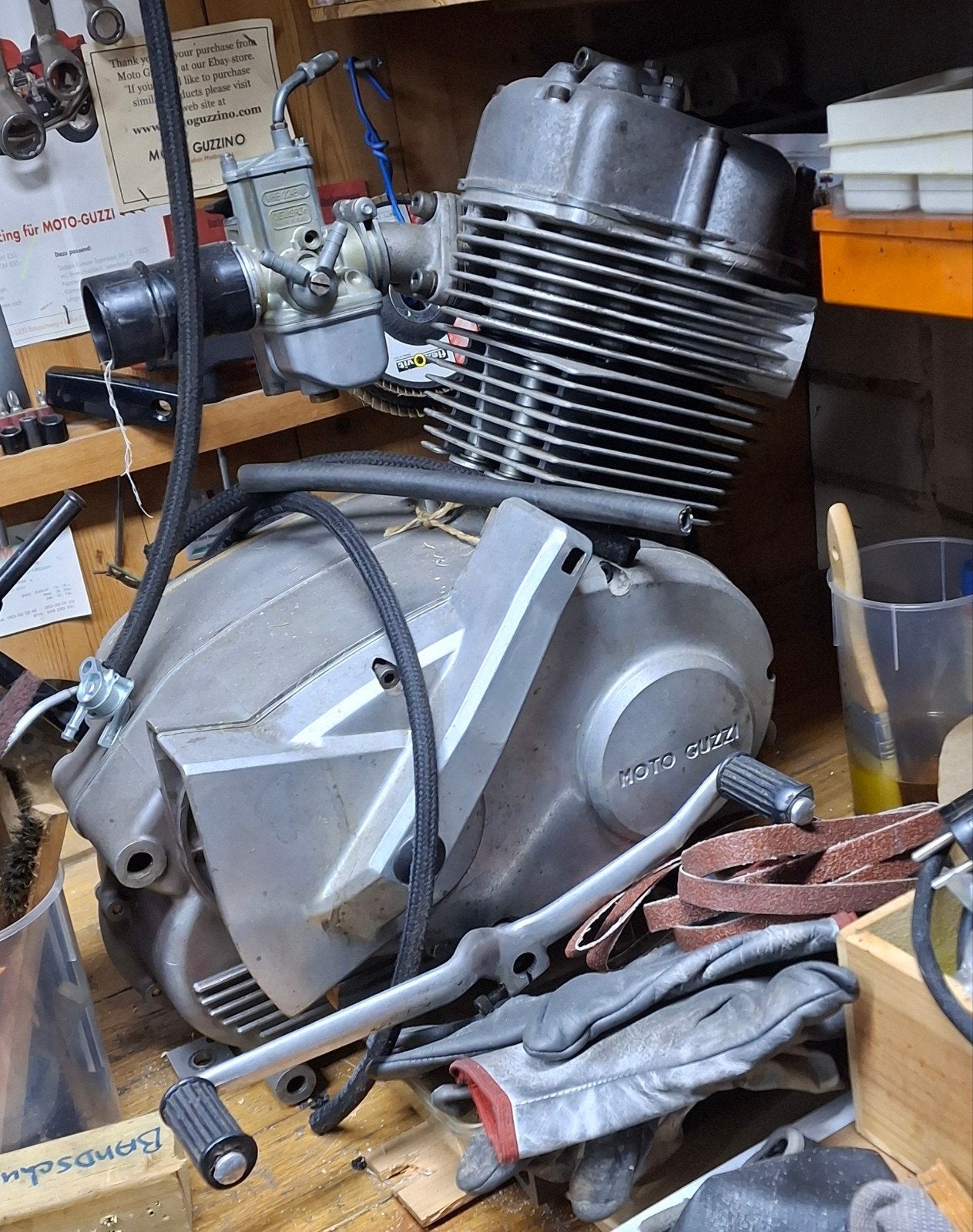 motorblok moto guzzi stornello 125., Motoren, Onderdelen | Oldtimers, Ophalen