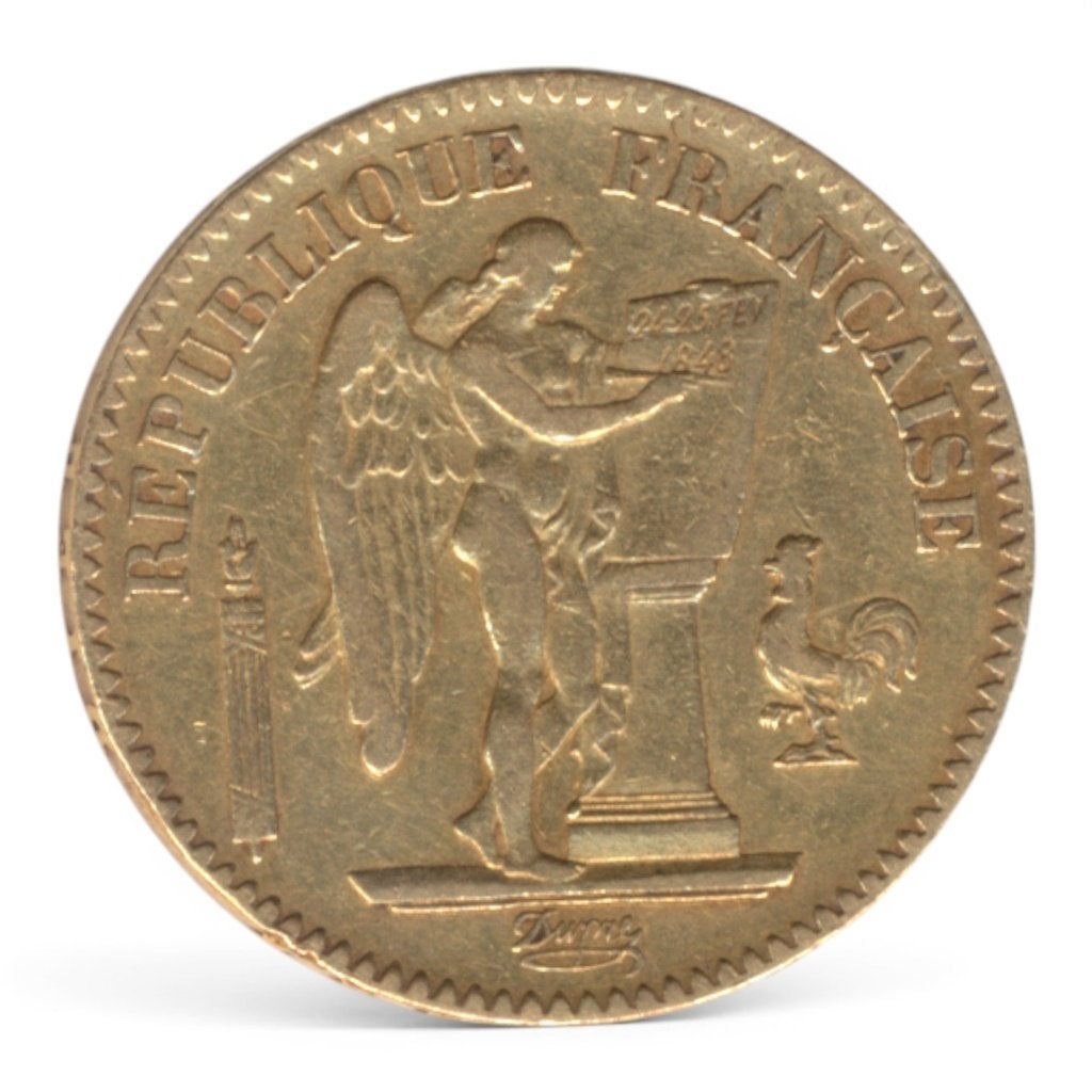 Frankrijk gouden 20 francs 1848-A, Ophalen of Verzenden, Goud