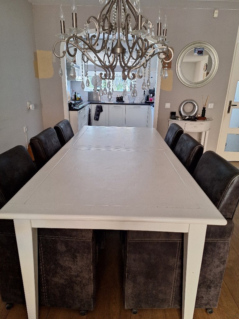 eetkamer tafel, Ophalen, Gebruikt, 100 tot 150 cm, 200 cm of meer
