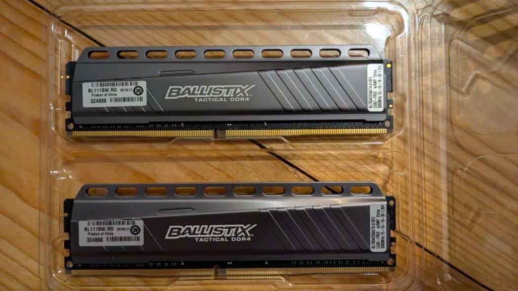 Crucial Ballistix 2x8GB DDR4 RAM Geheugen, Computers en Software, RAM geheugen, Gebruikt, Desktop, 16 GB, DDR4, Ophalen of Verzenden