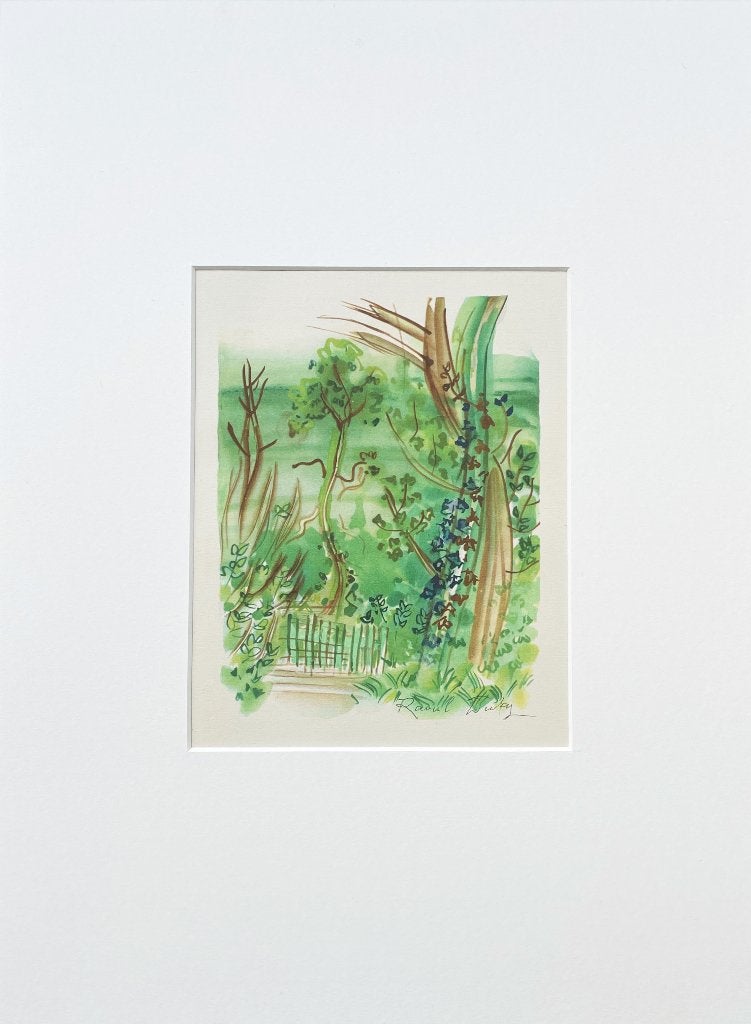 Neogravure Raoul Dufy in passe-partout en Gratis verzending, Ophalen of Verzenden