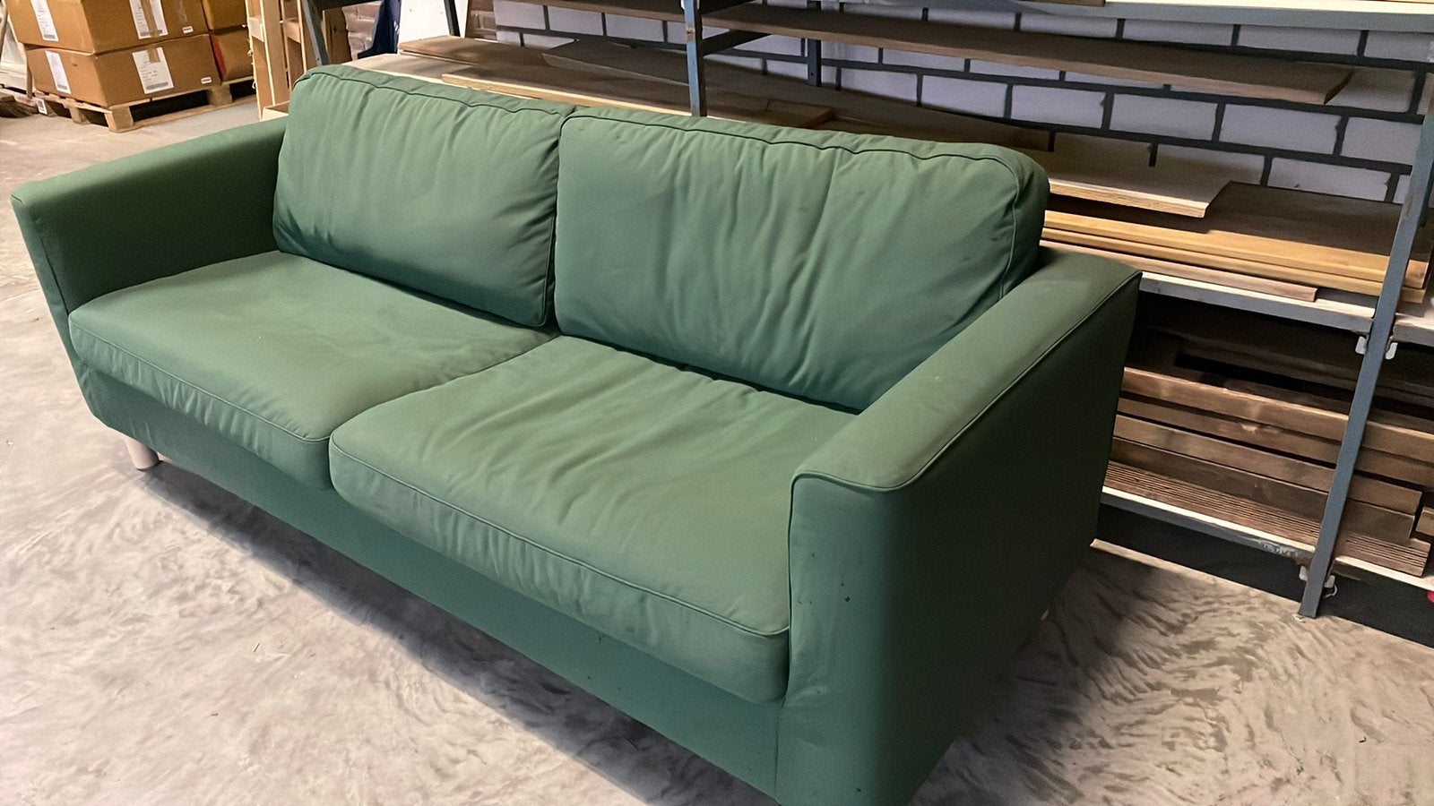 Bankstel Ikea - kleur groen - 2 persoons, Ophalen, Gebruikt, Stof