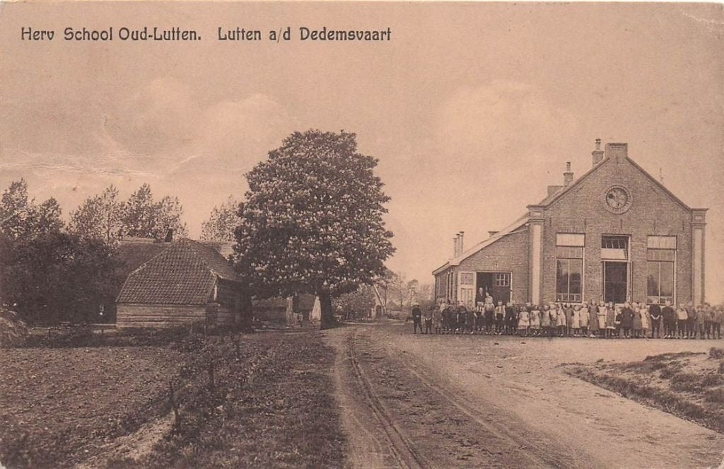 702-112-037 Herv School Oud-Lutten Lutten A D Dedemsvaart, Ophalen of Verzenden, Voor 1920, Overijssel