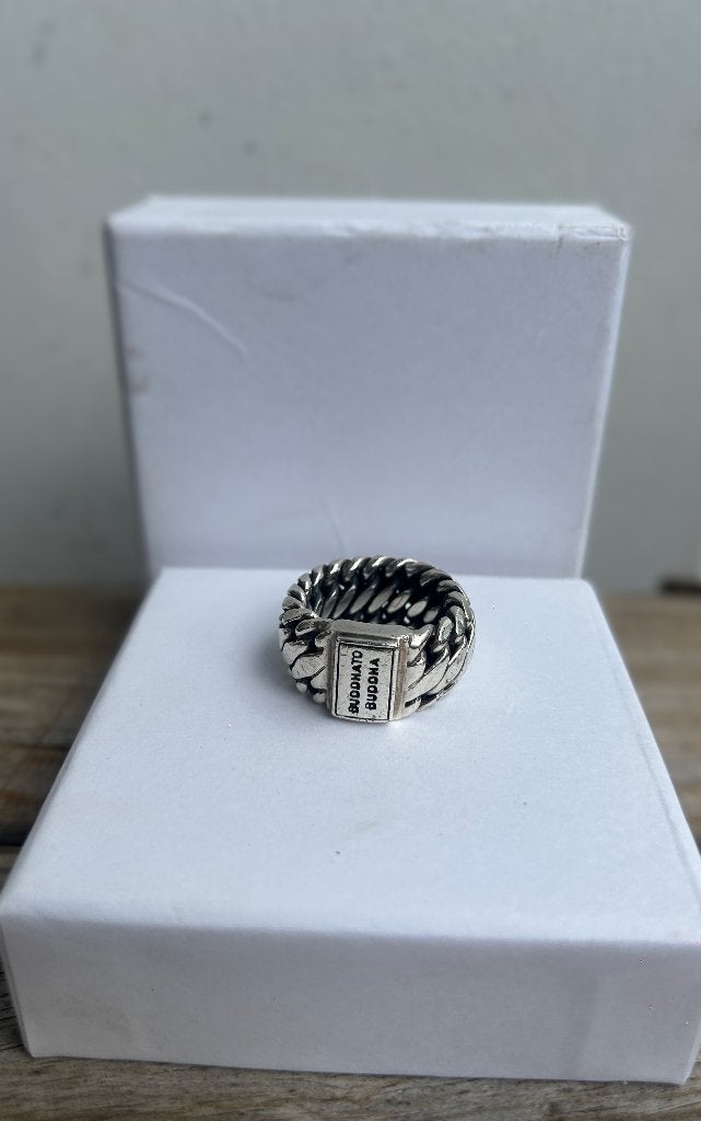 Buddha to Buddha Ben Ring • Maat 21 • 925 Zilver 29g, Gebruikt, 20 of groter, Ophalen of Verzenden, Dame of Heer