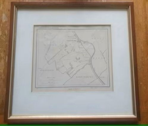 Antieke kaart van de gemeente Valkenburg Katwijk 1865, Antiek en Kunst, Ophalen
