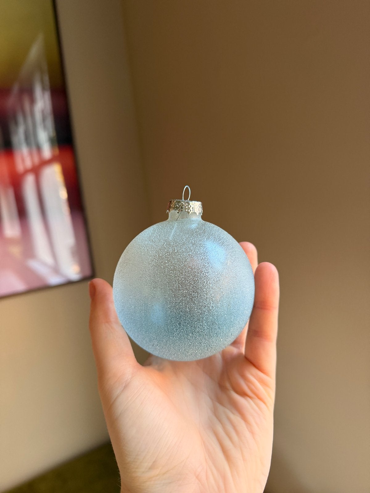 Kerstbal lichtblauw, Diversen, Ophalen