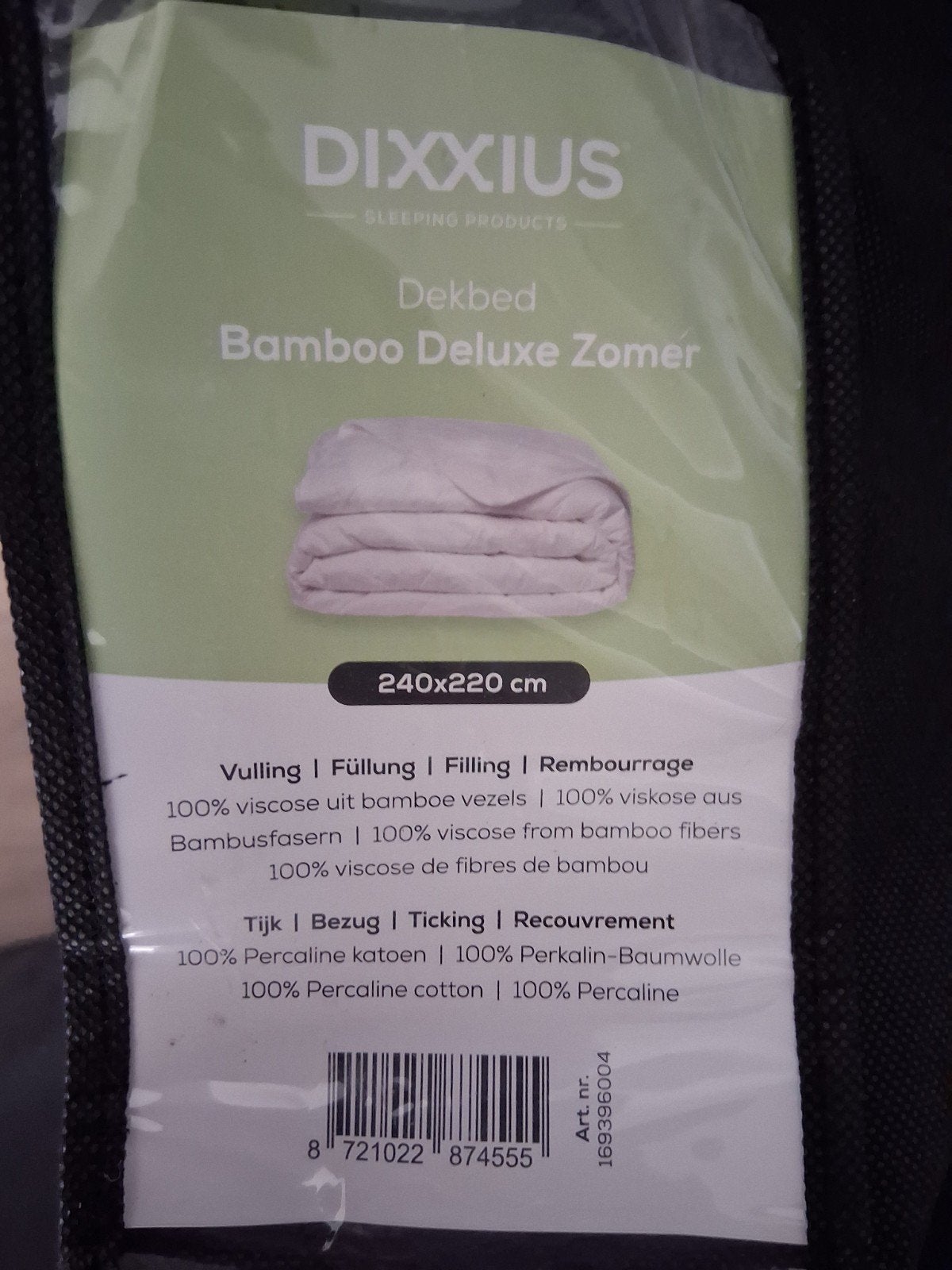 Bamboe zomerdekbed nieuw, Wit, Nieuw, Ophalen of Verzenden, Deken of Dekbed