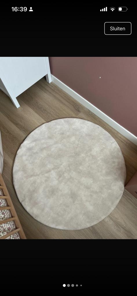 Beige boxkleedhoes Kidsmill, Kinderen en Baby's, Boxen, Ophalen of Verzenden, Zo goed als nieuw, Rond, Boxkleed