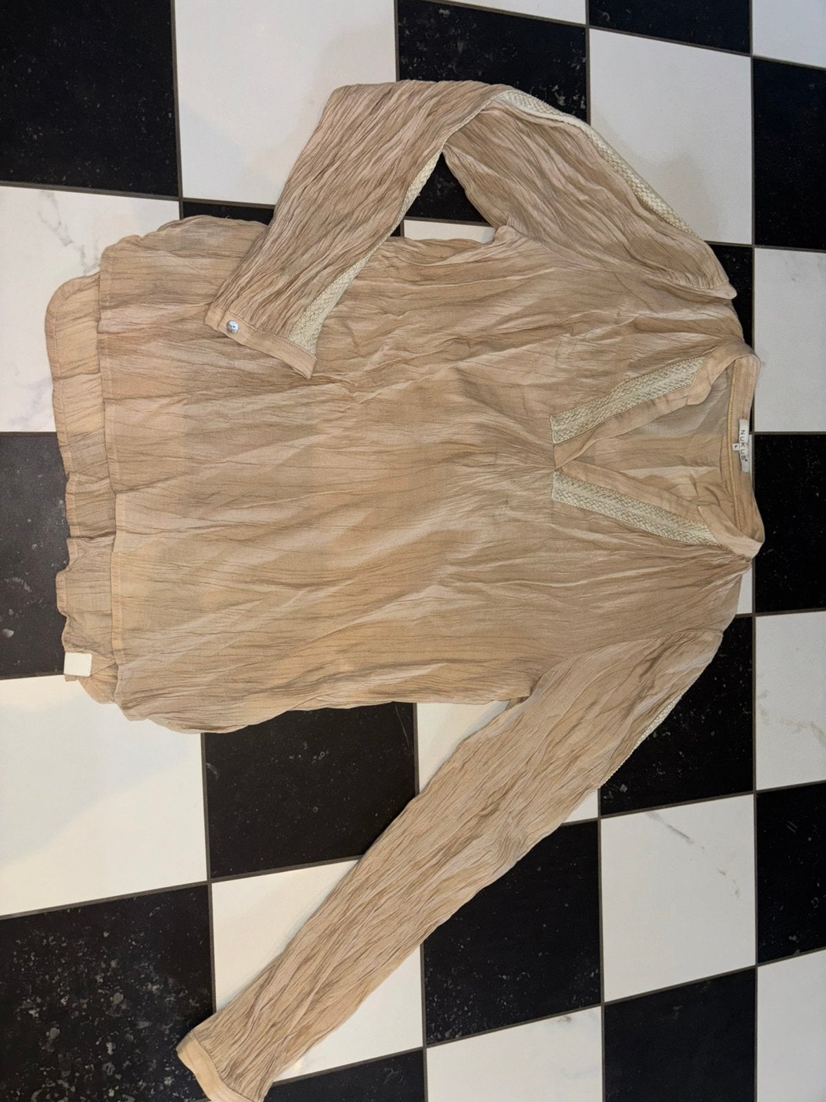 Nukus blouse L, Ophalen of Verzenden, Zo goed als nieuw, Maat 38/40 (M), Blauw