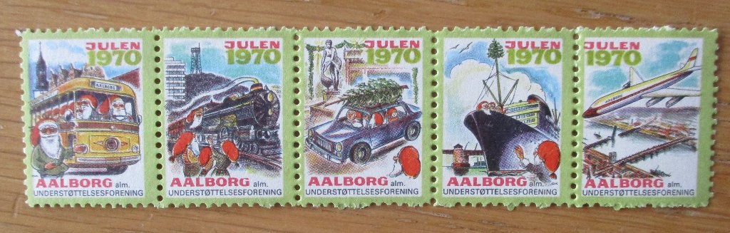 Denemarken Aalborg, serie Kerstzegels 1970, Ophalen of Verzenden, Denemarken, Postfris