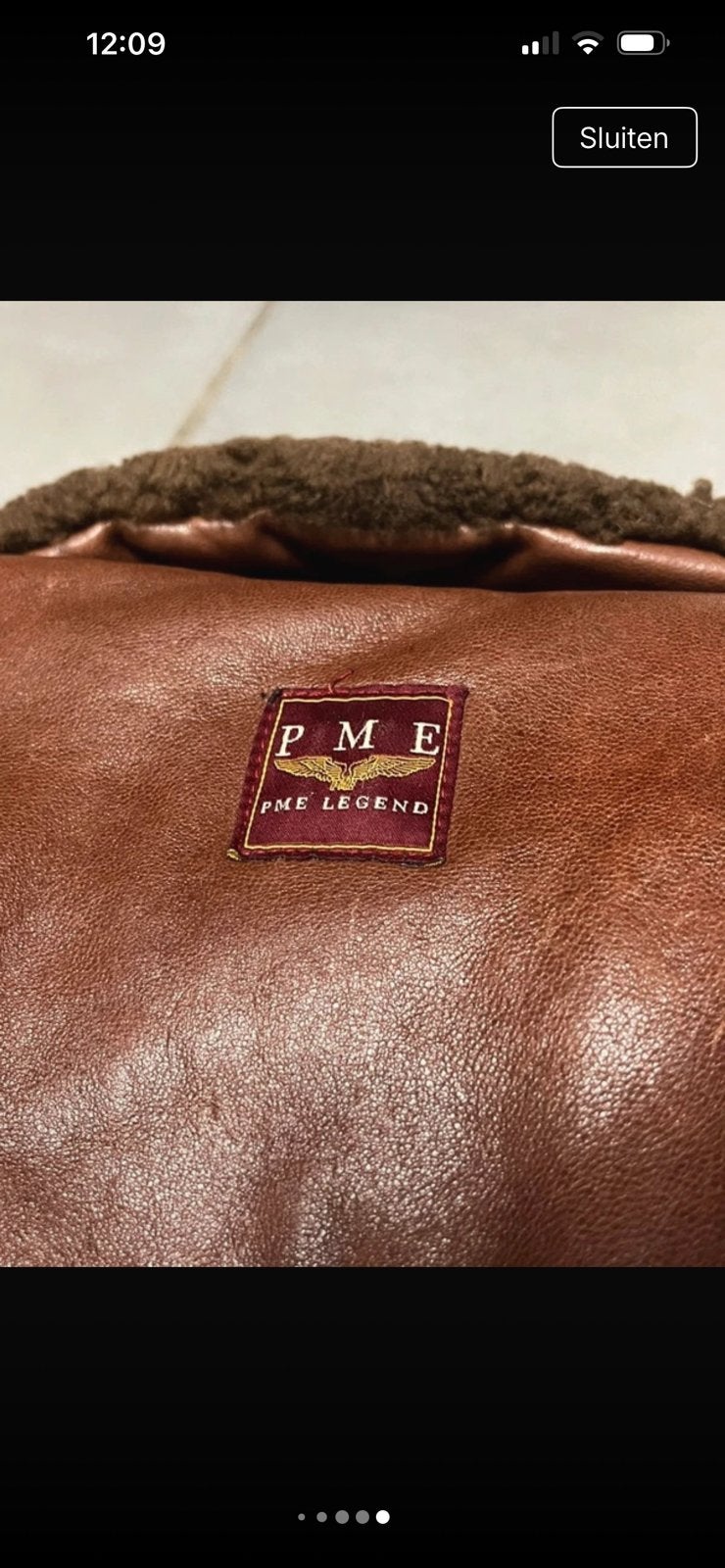Te koop lederen jas van PME legend pme 333, Ophalen of Verzenden, Zo goed als nieuw, Maat 48/50 (M), Bruin
